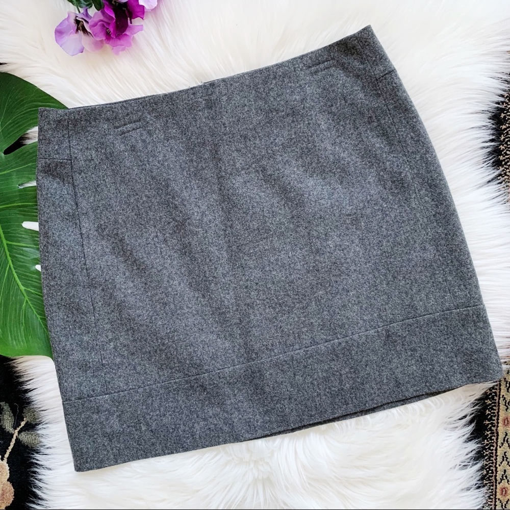 Kenar Gray Wool Blend Mini Skirt Size 4